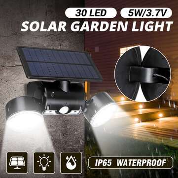 30LED Solar Power Infrared Sensor Light Outdoor Security Garden Lamp Waterproof