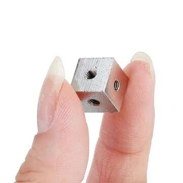 30pcs 10x10x10mm Six-sided Copper Fixed Block Six Sides Nut Plate Connection Block 10 * 10 * 10 Squa
