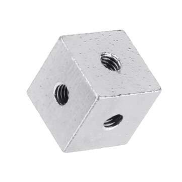 30pcs 10x10x10mm Six-sided Copper Fixed Block Six Sides Nut Plate Connection Block 10 * 10 * 10 Squa