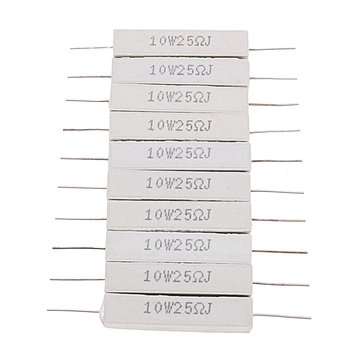 30pcs 10W 25 ohm 25R Ceramic Cement Resistor