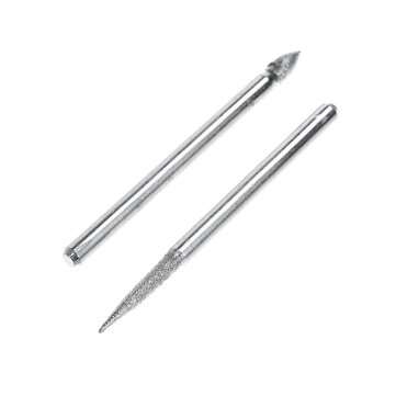 30pcs 3mm Shank Diamond Grinding Burr Needle Point Engraving Carving Polishing Glass Jade Stone Dril