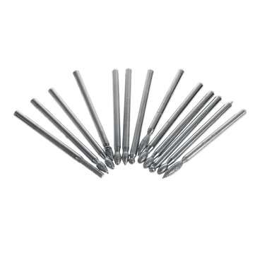 30pcs 3mm Shank Diamond Grinding Burr Needle Point Engraving Carving Polishing Glass Jade Stone Dril