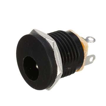 30pcs DC-022 5.5-2.1mm Round Hole Screw Nut DC Power Socket ROHS Internal Diameter 5.5mm