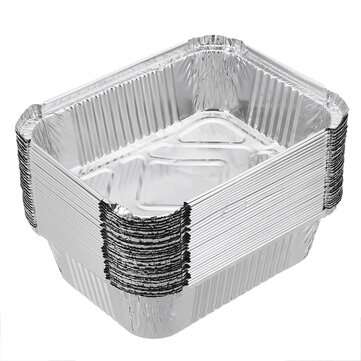 30pcs Disposable Foil Trays Dishes Catering Containers Takeaway Oven Baking Tray