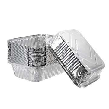 30pcs Disposable Foil Trays Dishes Catering Containers Takeaway Oven Baking Tray