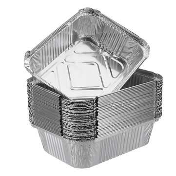 30pcs Disposable Foil Trays Dishes Catering Containers Takeaway Oven Baking Tray