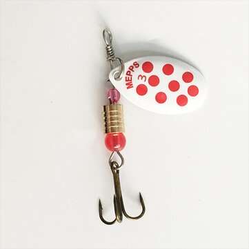 30pcs Metal Spinners lure box Ideal Perch Salmon Pike trout Fishing Hooks + Box