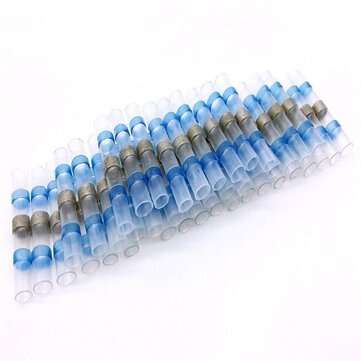 30PCS Solder Seal Heat Shrink Butt Splice Connectors Fully Insulated Waterproof Soldering Sleeve Tub