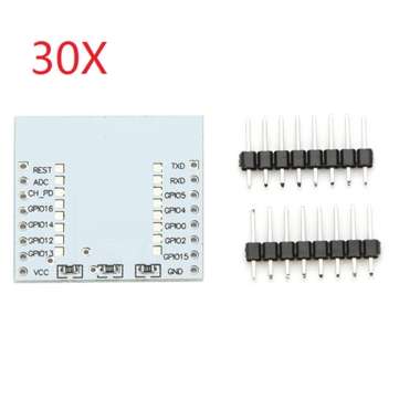 30Pcs Serial Port WIFI ESP8266 Module Adapter Plate With IO Lead Out For ESP-07 ESP-08 ESP-12