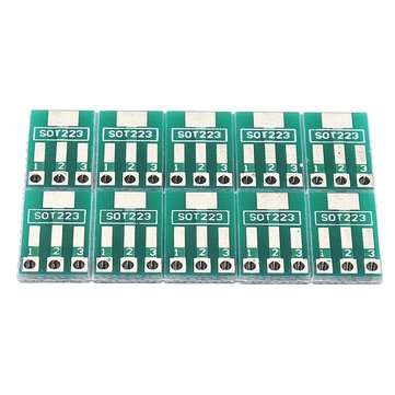 30pcs SOT89/SOT223 to SIP Patch Transfer Adapter Board SIP Pitch 2.54mm PCB Tin Plate