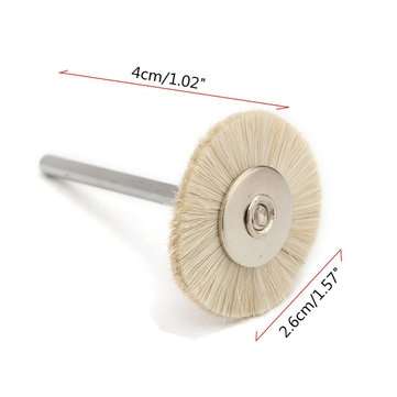 30pcs Soft White Goat Hair Polishing Wheel Brushes Set