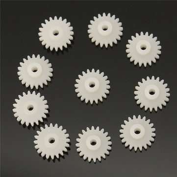 30Pcs/Pack 2mm Dia 22 Teeth Plastic Single Layer Gear For DIY Model Toy Motor Shaft Gear
