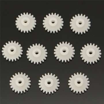 30Pcs/Pack 2mm Dia 22 Teeth Plastic Single Layer Gear For DIY Model Toy Motor Shaft Gear