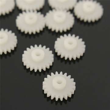30Pcs/Pack 2mm Dia 22 Teeth Plastic Single Layer Gear For DIY Model Toy Motor Shaft Gear
