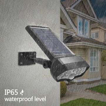 30W 16LED Solar Panel Street Light PIR Motion Sensor 360 Diming Outdoor Wall Lamp for Garden Road