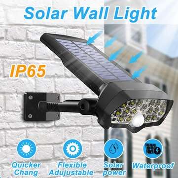 30W 16LED Solar Panel Street Light PIR Motion Sensor 360 Diming Outdoor Wall Lamp for Garden Road