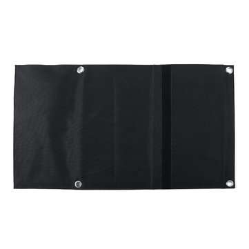 30W 5V Foldable Black Solar Panel Power Bank Pack with Dual USB for Camping Hiking