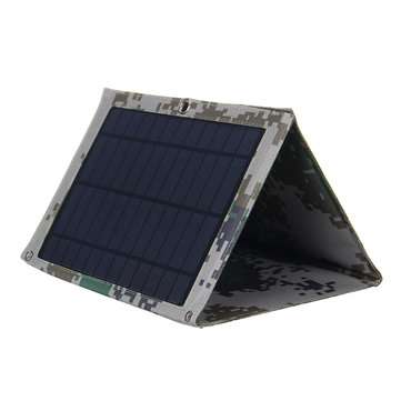 30W 5V Foldable Solar Power Bank Charger Solar Panel Package with Dual USB for Backpack Camping Hiki