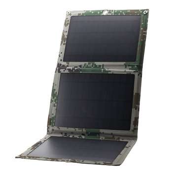 30W 5V Foldable Solar Power Bank Charger Solar Panel Package with Dual USB for Backpack Camping Hiki