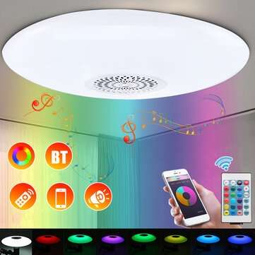 30W E27 Dimmable RGBW bluetooth Music Speaker LED Ceiling Light Bulb + 24Keys Remote Control AC110-2