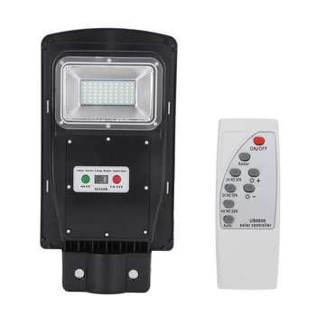 30W LED Solar Street Light Radar PIR Wall Lamp +Remote
