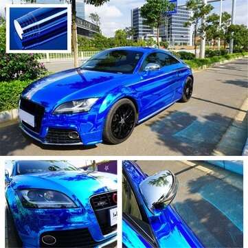30x152cm Chrome Vinyl Car Wrap Sticker Decal Sheet Film Decor Sticker (COLOR.: BLUE)