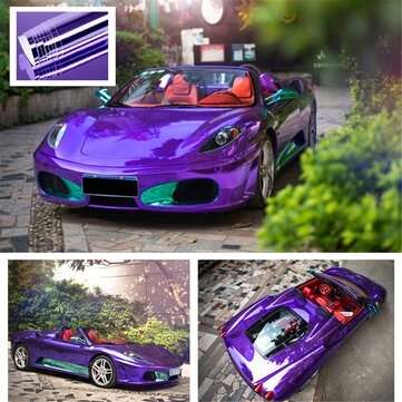 30x152cm Chrome Vinyl Car Wrap Sticker Decal Sheet Film Decor Sticker (COLOR.: PURPLE)