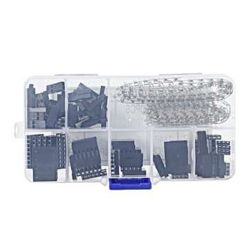 310Pcs 2.54mm Dupont Wire Jumper Line Cable 1/2/3/4/5/6/8 Pin Header Male+Female Connector Housing D