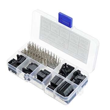 310Pcs 2.54mm Dupont Wire Jumper Line Cable 1/2/3/4/5/6/8 Pin Header Male+Female Connector Housing D