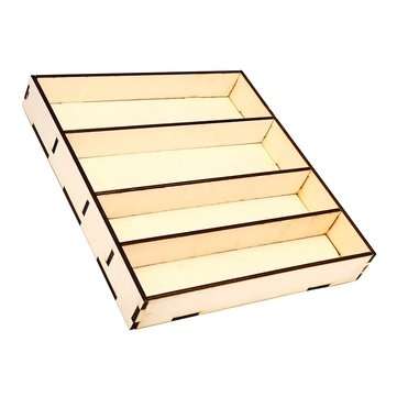 311 x 290 x 45mm Wooden Paint Bottle Rack Model Organizer Acrylics Paint Storage Stand Holder Box