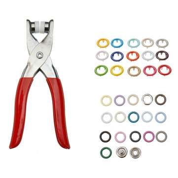 310pcs 31 Colors 9.5mm Metal Buttons Prong Snap Fastener Press Studs / ... (TYPE: 310PCSSNAPBUTTONS)