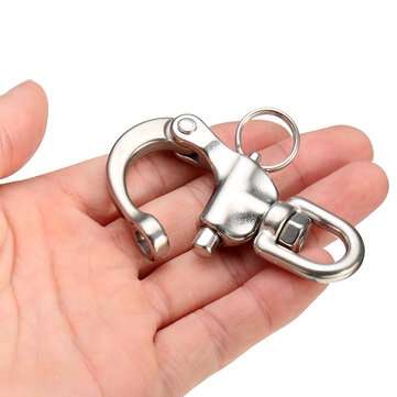 316 Stainless Steel Quick Release Boat Anchor Chain Eye Shackle Swivel Snap Hook
