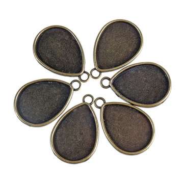 31Pcs Time Gem Epoxy Mould Combination Set With Round Oval Alloy Base