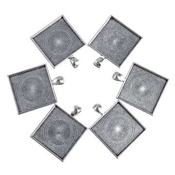 31Pcs Time Gem Epoxy Mould Combination Set With Round Oval Alloy Base