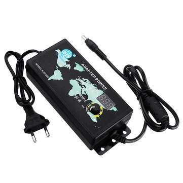 3-24V 5A 120W AC/DC Adapter Adjustable Voltage Switching Power Supply with Digital... (PLUG: EUPLUG)