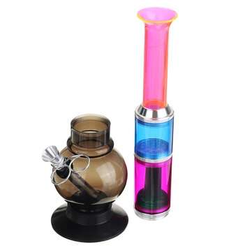 32cm Acrylic Smoking Pipes Tobaccos Pipes Portable and Easy to Clean Water pipe