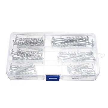 32Pcs Galvanized Threaded Nail Expansion Screw Nails Door Frame and Safety Speed Bump Fixing Pull Bu