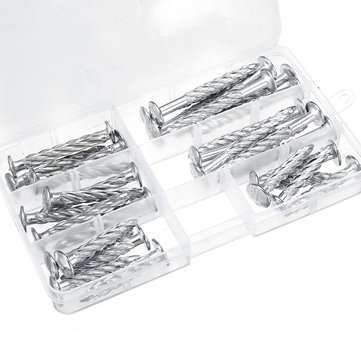 32Pcs Galvanized Threaded Nail Expansion Screw Nails Door Frame and Safety Speed Bump Fixing Pull Bu
