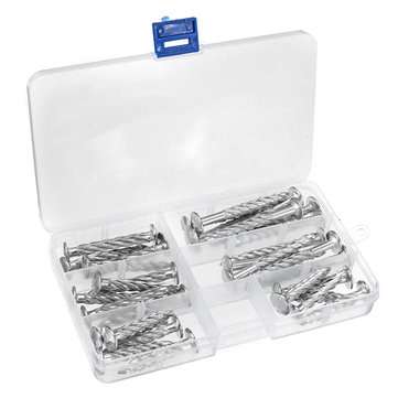 32Pcs Galvanized Threaded Nail Expansion Screw Nails Door Frame and Safety Speed Bump Fixing Pull Bu