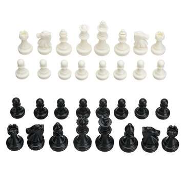 32pcs Plastic Game Chess International Checkerboard  Entertainment Adult Kids Gift Family Travel Boa