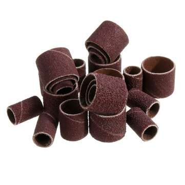 338pcs 1/4 3/8 1/2 Inch Sanding Drum Sleeves Sandpaper Ring Set for 3.175mm Shank Rotary Tool
