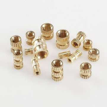 330Pcs Female Thread Knurled Nut M2 M3 M4 M5 Brass Threaded Insert Round Kit