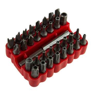 33pcs Torq Torx Hex Star Spanner Tri Wing Screwdriver Magnetic Holder Security Tamper Proof Bit Set