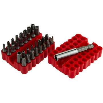 33pcs Torq Torx Hex Star Spanner Tri Wing Screwdriver Magnetic Holder Security Tamper Proof Bit Set