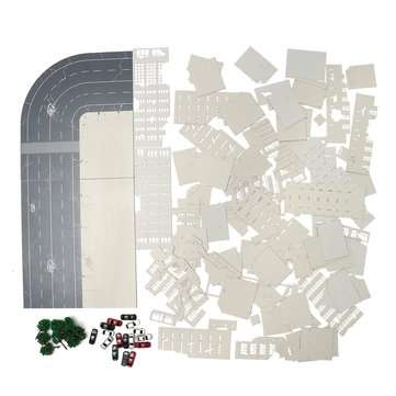 33Pcs 1:144 Battle Damaged Building Outland Model Railway Office Scene For Gundam Gift