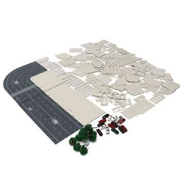 33Pcs 1:144 Battle Damaged Building Outland Model Railway Office Scene For Gundam Gift