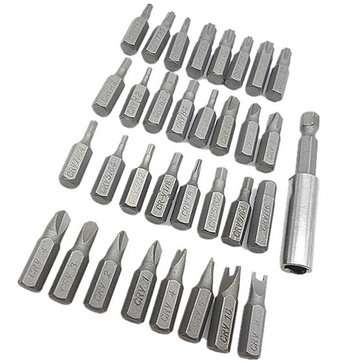 33pcs Magnetic Screwdriver Bit Set Torx Hex Star Spanner Tri Wing Electric Screwdriver Hex Bits with