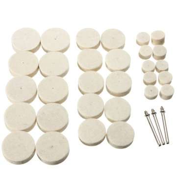 33pcs Soft Felt Electric Mill Polishing Buffing Wheel Mixed Set Accessory For Rotary Tools