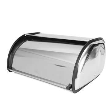 342114.5cm Stainless Steel Bread Box Storage Bin Keeper Food Kitchen Container