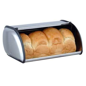 342114.5cm Stainless Steel Bread Box Storage Bin Keeper Food Kitchen Container